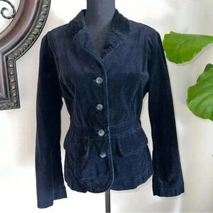 Tommy Hilfiger Women’s Black Velvet Unlined Blazer Jacket